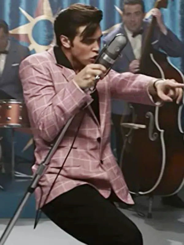 Elvis Presley Movie Elvis Austin Butler Checked Blazer