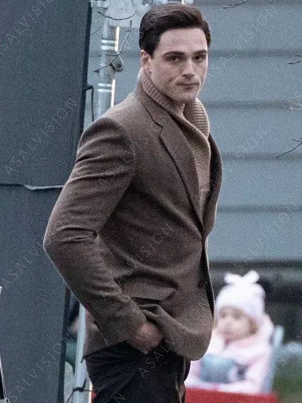 Elvis Priscilla 2023 Jacob Elordi Brown Wool Blazer