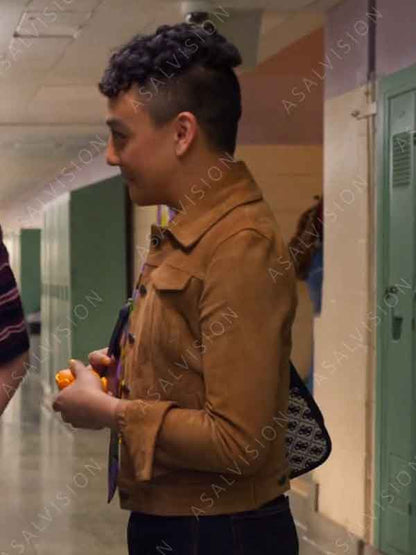 Emile Davey & Jonesie’s Locker 2024 Nikko Angelo Hinayo Suede Leather Brown Jacket