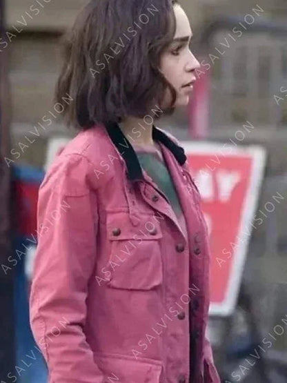 Emilia Clarke Secret Invasion 2023 Veranke Pink Cotton Jacket