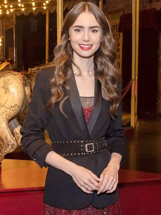 Emily Cooper Emily In Paris Black Belted Blazer