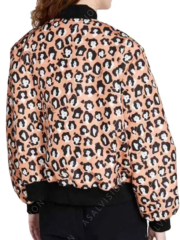 Emily Cooper Emily In Paris Season 3 Lily Collins Leopard Bomber Jacket
