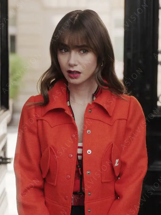 Emily Cooper Emily In Paris Season 3 Orange Jacket
