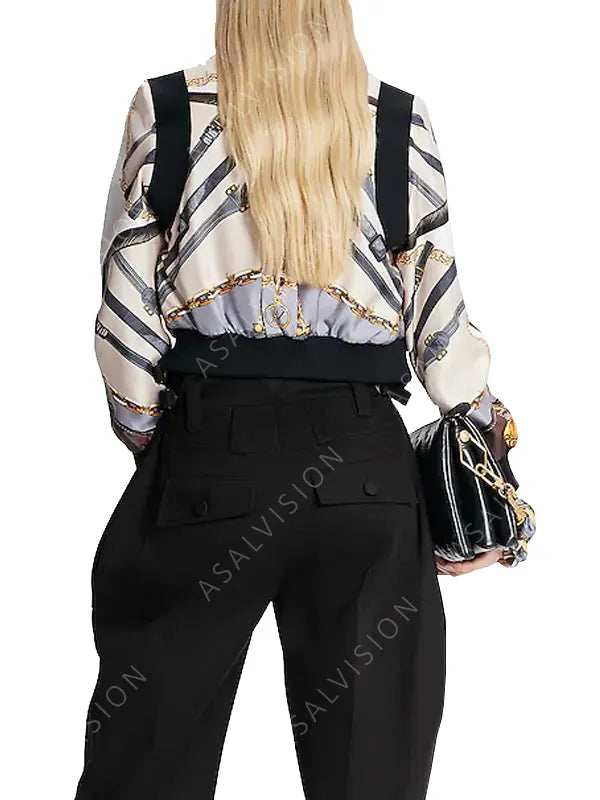 Emily Cooper Emily In Paris Season 3 Printed Bomber Jacket