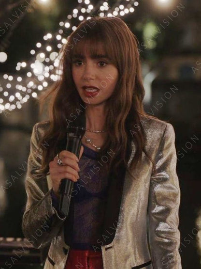 Emily Cooper S03 Silver Sequin Blazer