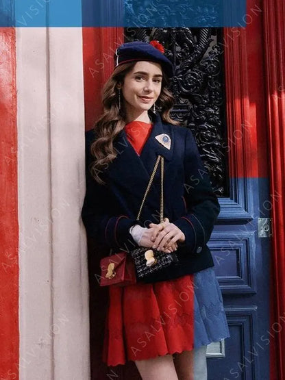 Emily Cooper Wool Blue Coat