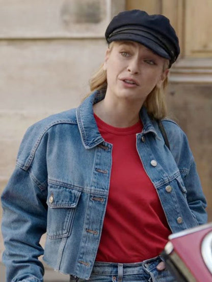 Emily In Paris Camille Razat Denim Blue Jacket