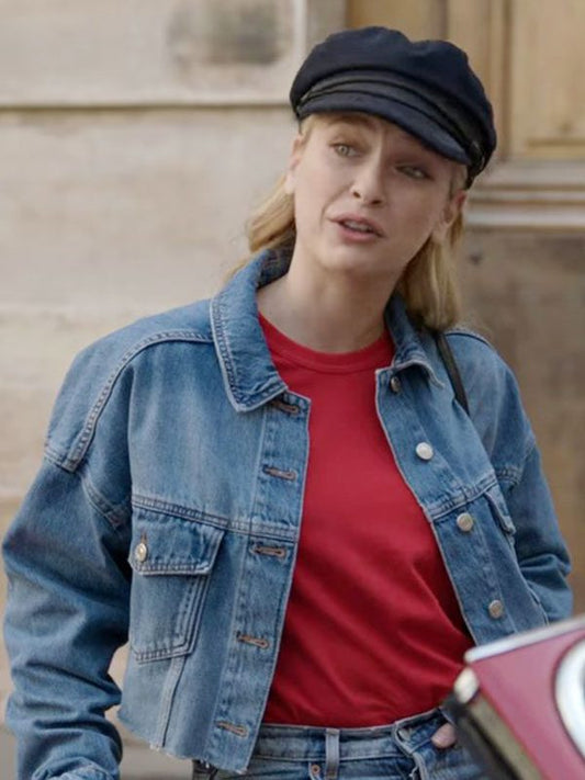Emily In Paris Camille Razat Denim Blue Jacket