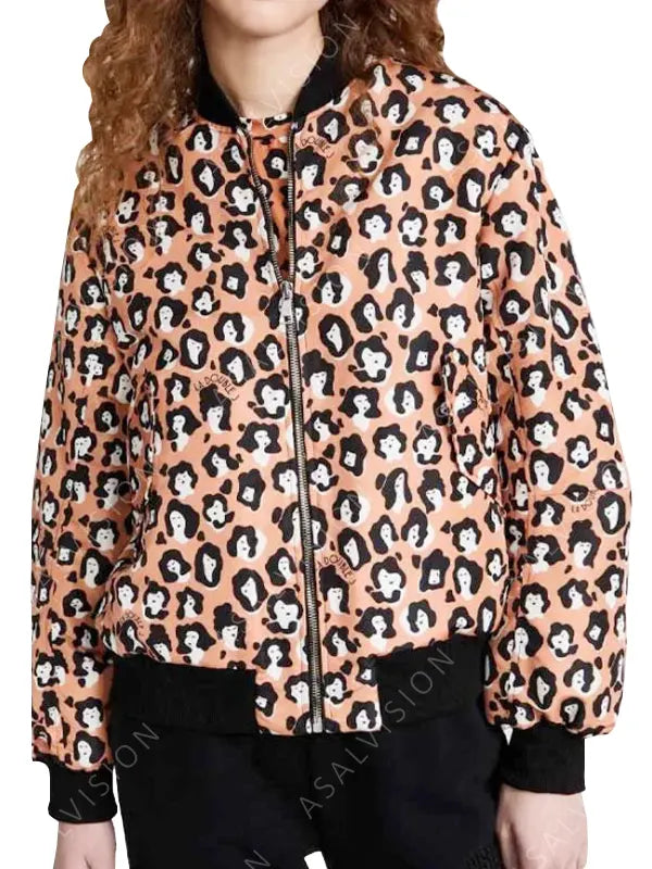 Emily In Paris Emily Cooper Leopard Bomber Jacket