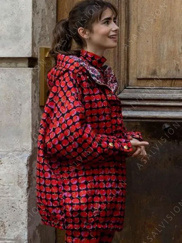 Emily In Paris Emily Cooper Season 3 Cherry Jacket
