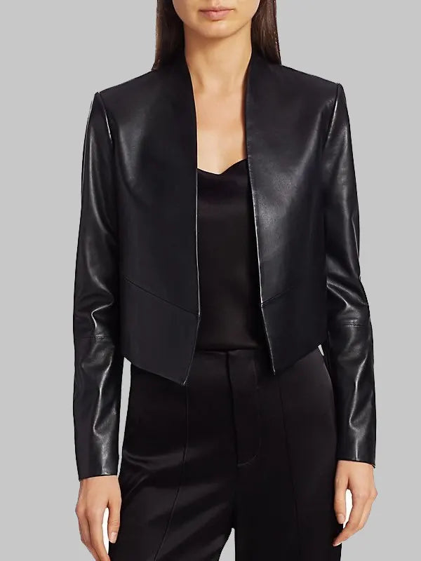 Emily In Paris Lily Collins Leather Jacket