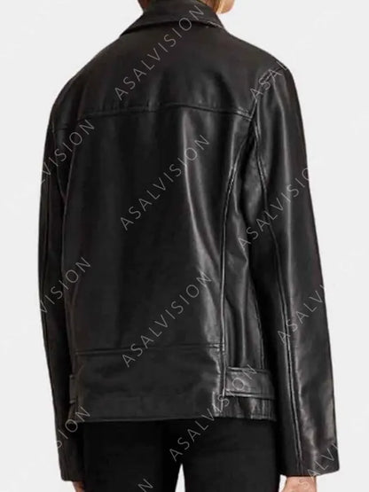 Emily In Paris Motorcycle Leather Jacket