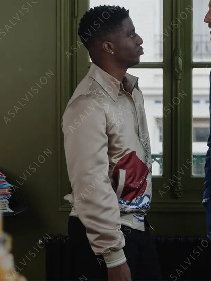 Emily In Paris S03 Samuel Arnold Hokusai Bomber Jacket