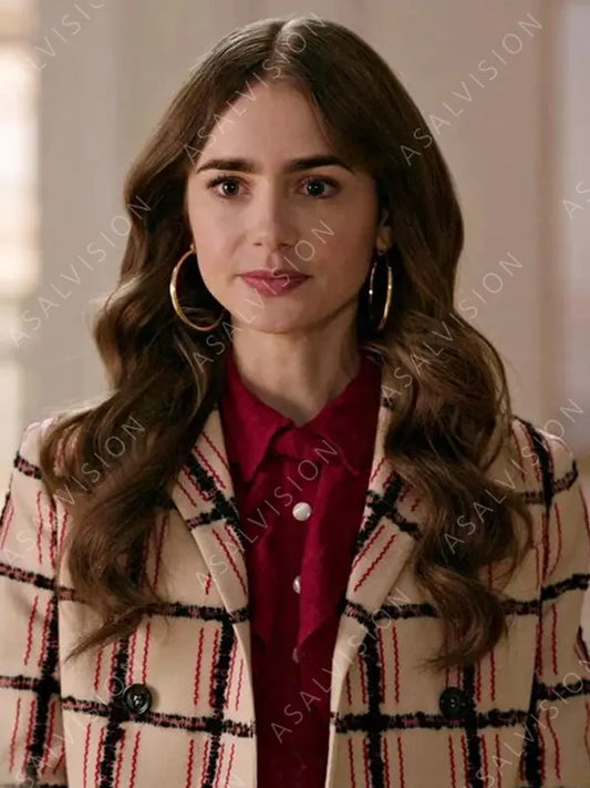 Emily In Paris Season 1 Emily Cooper Check Blazer