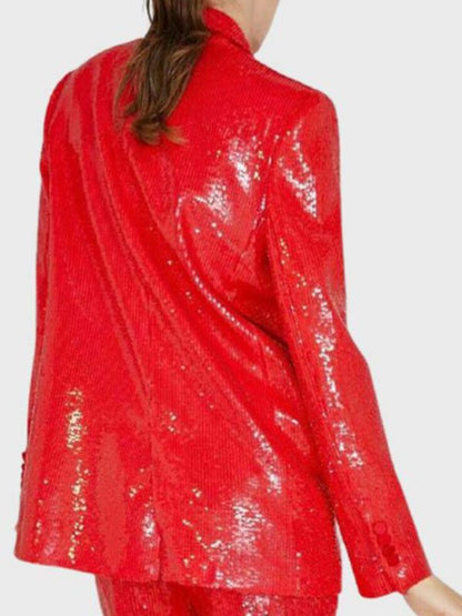 Emily in Paris Emily Cooper Red Sequin Blazer