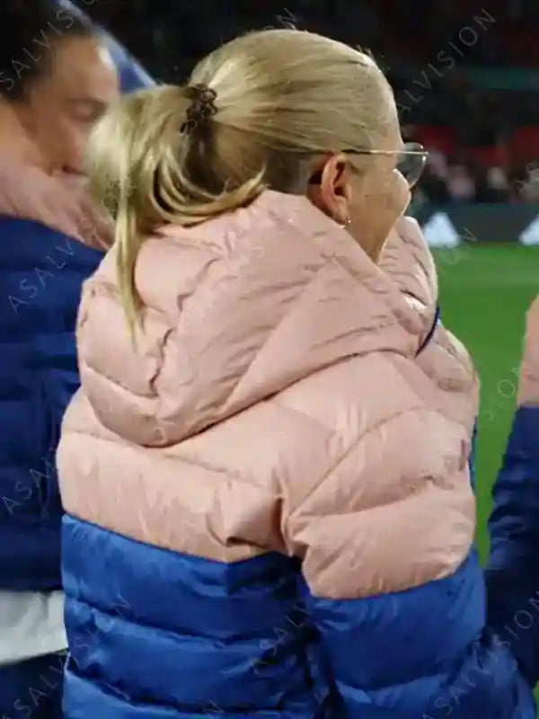 England Lionesses Pink And Blue Puffer Jacket