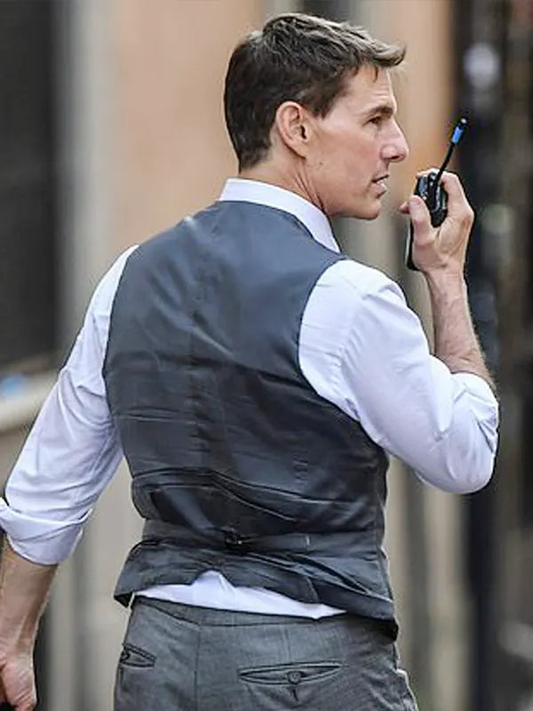 Ethan Hunt Mission Impossible 7 Tom Cruise Grey Vest
