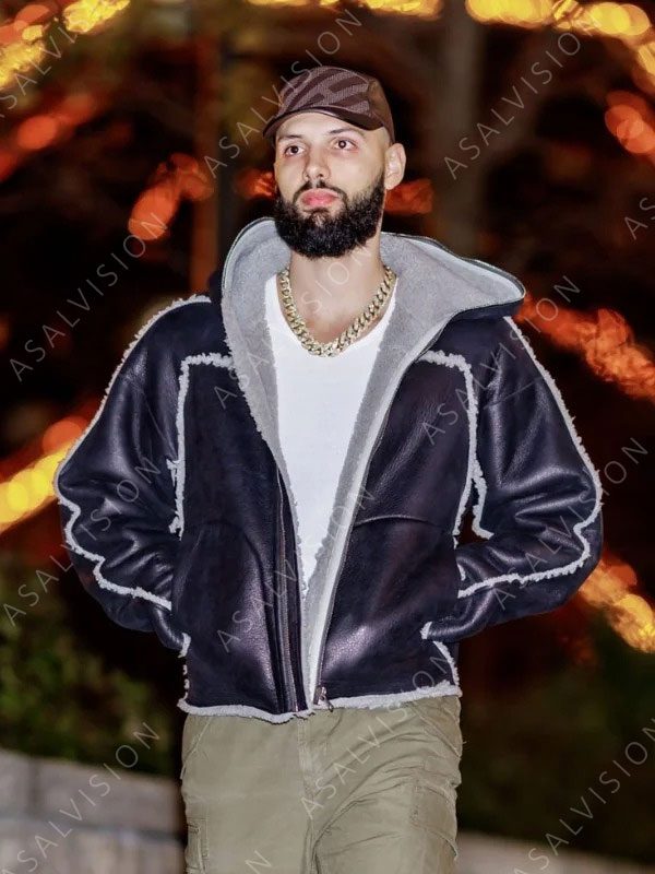 Evan Fournier Black Leather Jacket