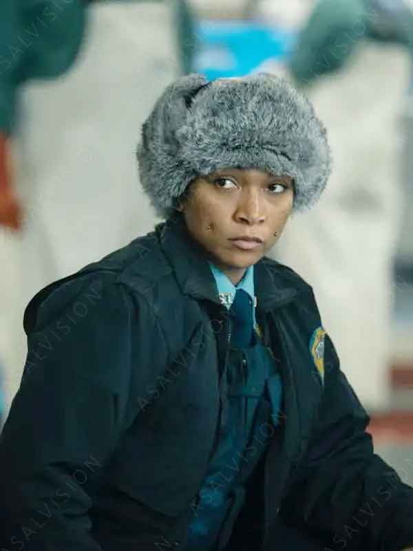 Evangeline Navarro True Detective Night Country 2024 Kali Reis Black Jacket