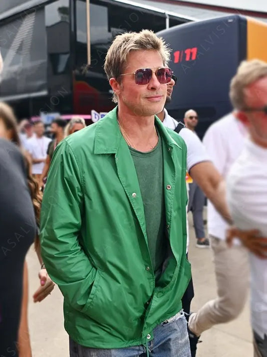 F1 Brad Pitt Green Jacket