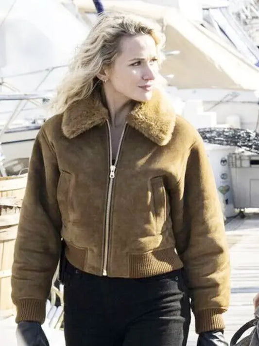 FBI Most Wanted Nina Chase Suede Bomber Jacket