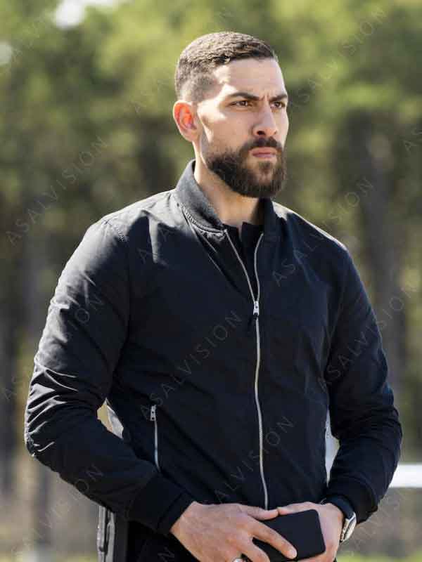 FBI Season 6 Omar Adom Zidan Black Bomber Jacket