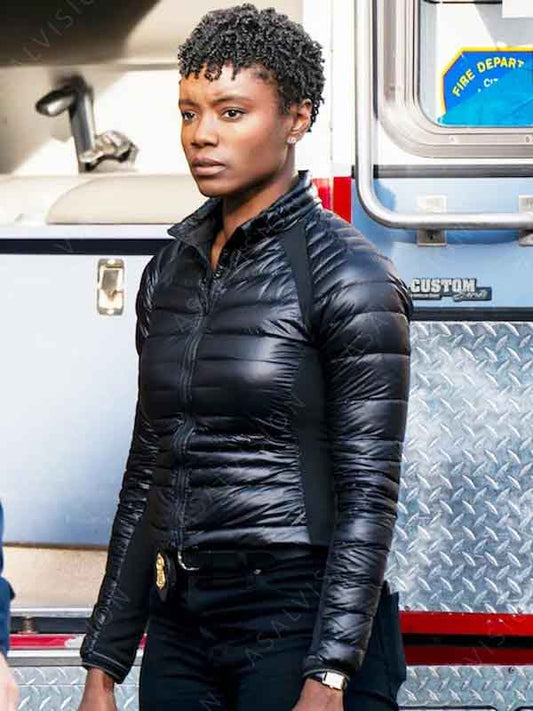 FBI Season 6 Tiffany Wallace Black Puffer Jacket