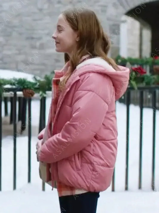 Falling Like Snowflakes Julie Cooper Pink Puffer Jacket