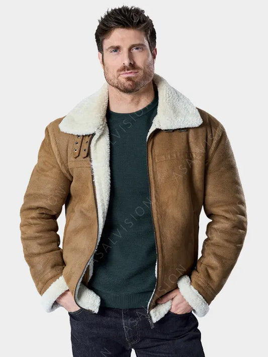 Falling Like Snowflakes Marcus Rosner Shearling Brown Jacket