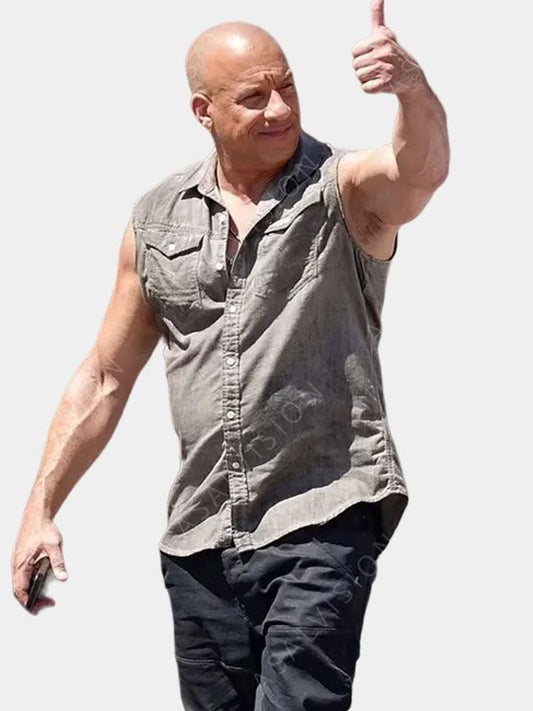 Fast X Vin Diesel Gray Vest