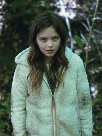 Firestarter Charlie McGee White Shearling Jacket
