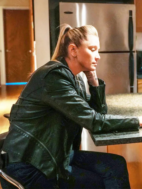 First Shift 2024 Kristen Renton Black Leather Jacket