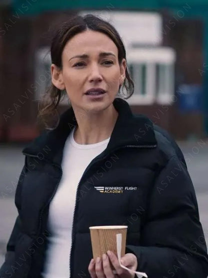 Fool Me Once 2023 Michelle Keegan Black Puffer Jacket