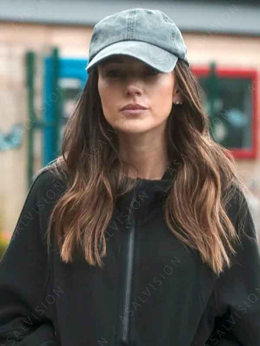 Fool Me Once 2024 Maya Stern Half Zip Black Hoodie