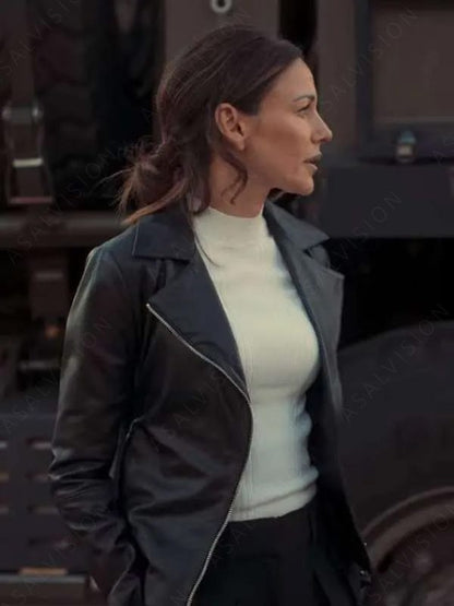 Fool Me Once Maya Stern Black Biker Style Leather Jacket