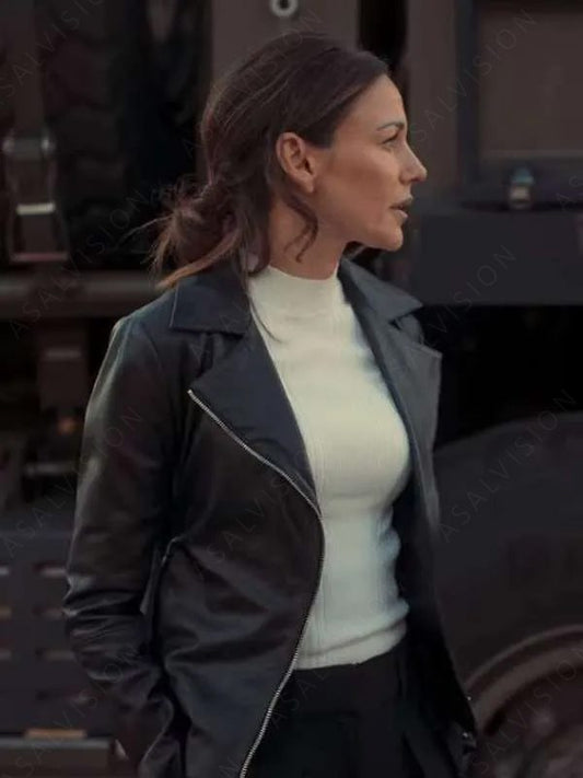 Fool Me Once Maya Stern Black Biker Style Leather Jacket