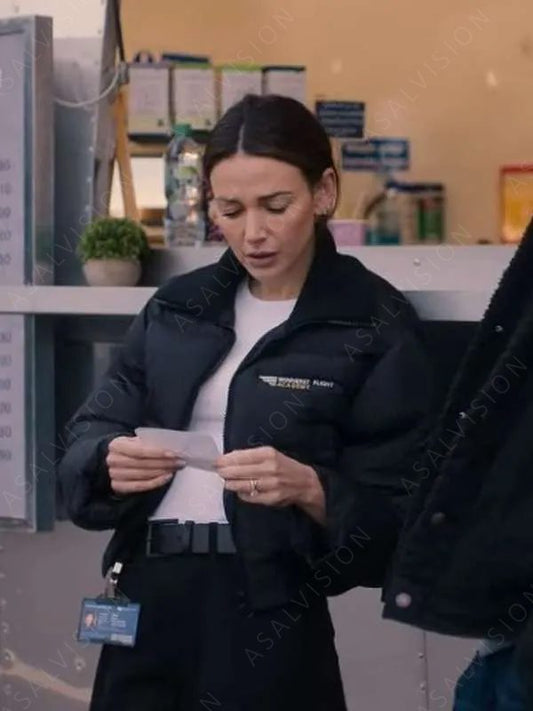 Fool Me Once Maya Stern Black Bomber Puffer Jacket