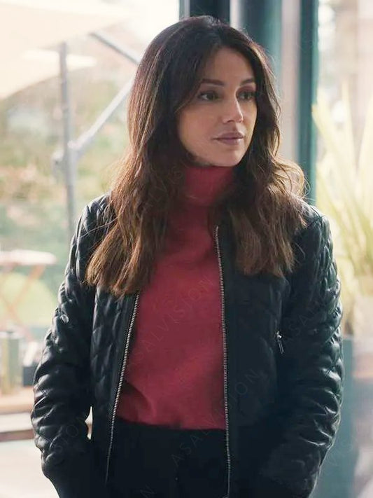 Fool Me Once Season 1 Maya Stern Black Leather Jacket
