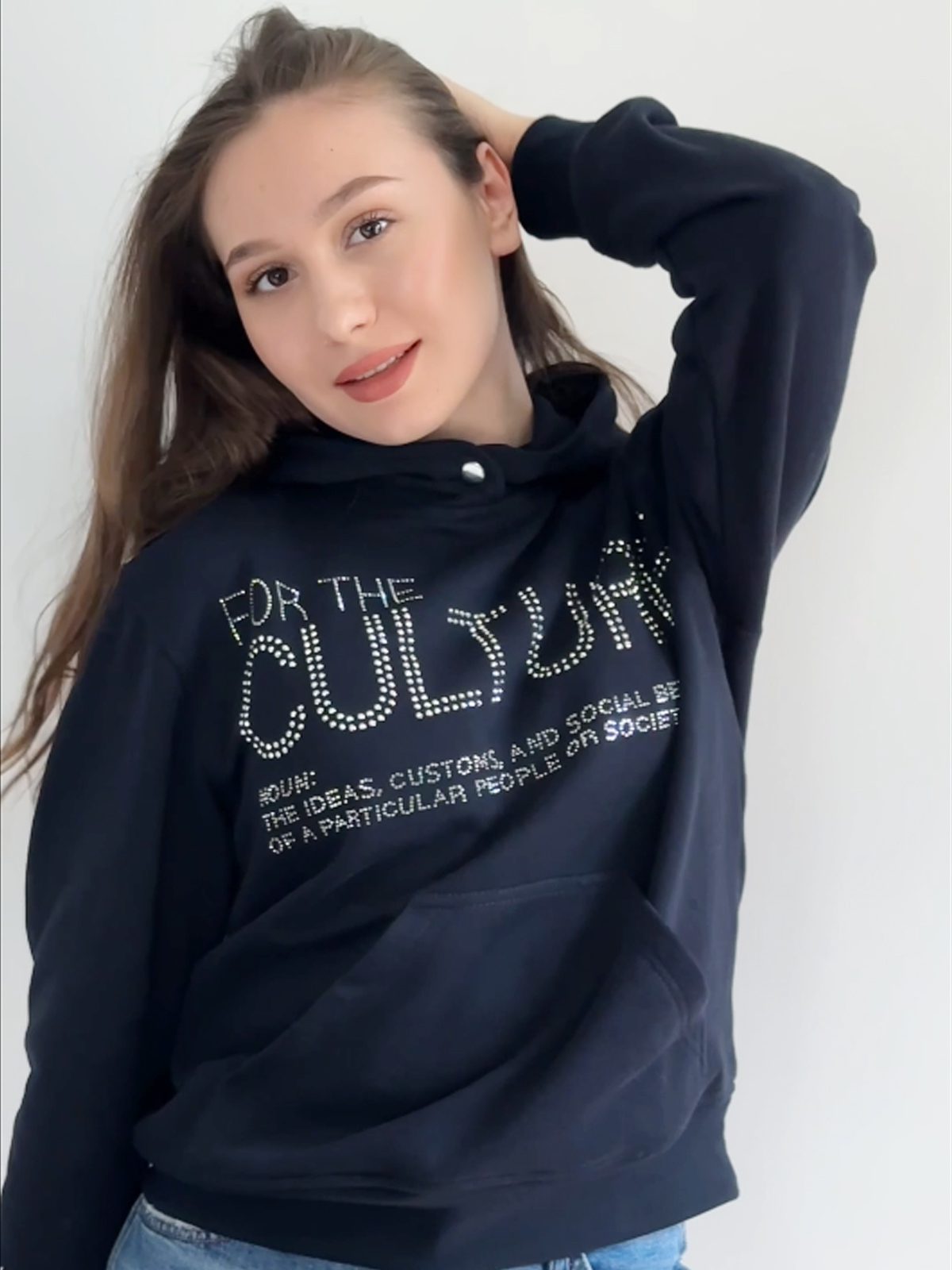 For The Culture Crystal Pullover Fleece Hoodie