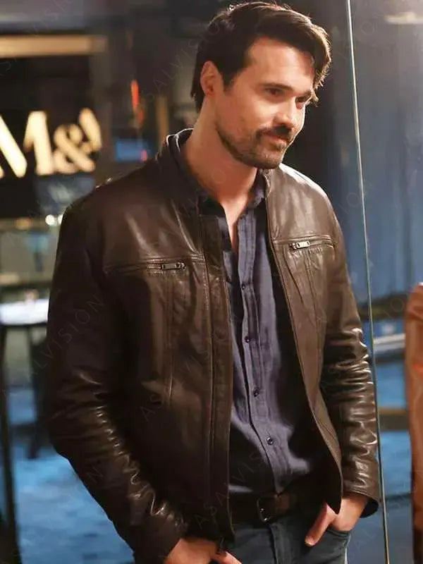 Found Mark Trent Brown Leather Jacket