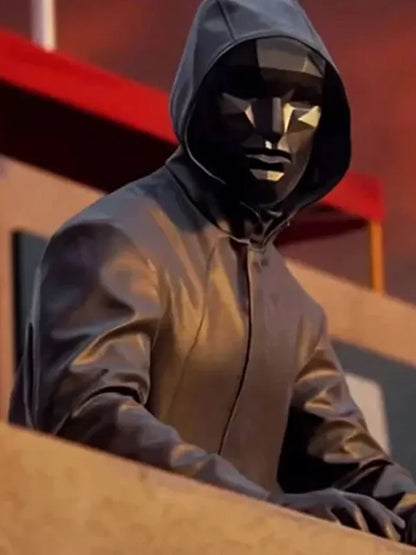 Front Man Squid Game S02 Lee Byung-hun Leather Black Coat