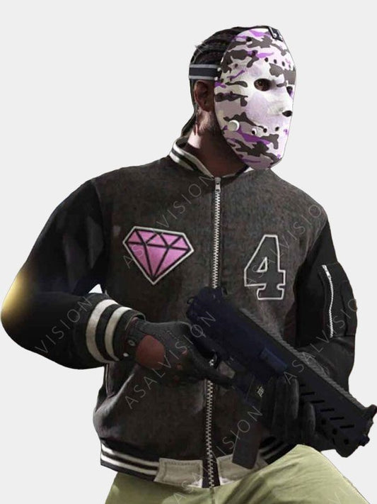 GTA 6 Panther Varsity Black Letterman Jacket