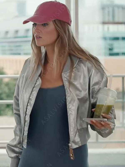 Geek Girl Daisy Jelley Silver Bomber Jacket