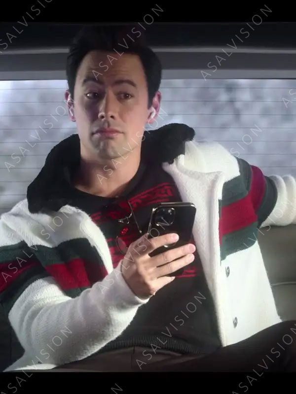 George Young Falling for Christmas Tad Fairchild White Jacket