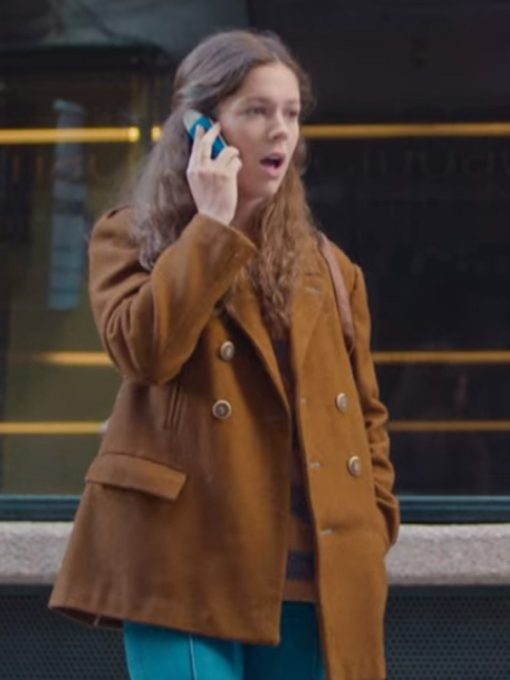 Georgina Amoros TV Series In Love All Over Again 2023 Irene Brown Wool Coat