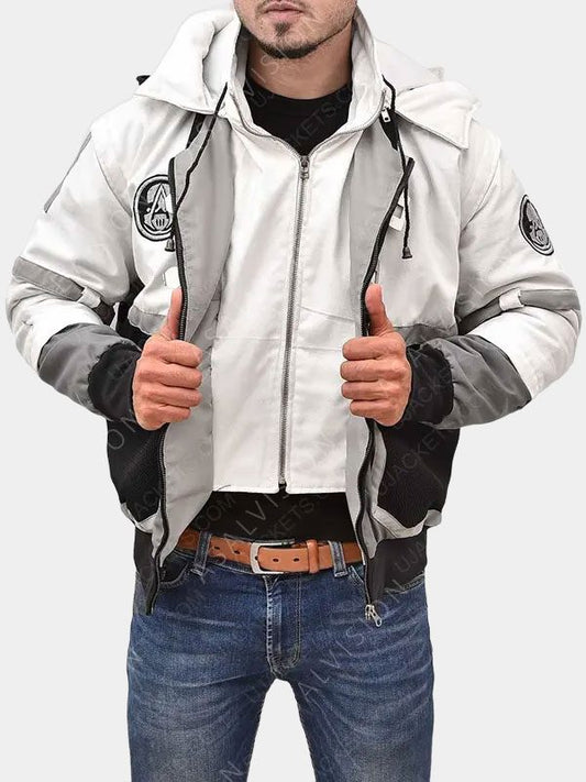Ghost Recon Assassin’s Creed White Hooded Bomber Jacket