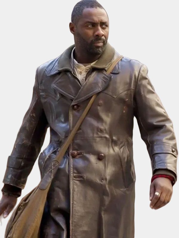 Ghost Rider Idris Elba Brown Long Leather Coat