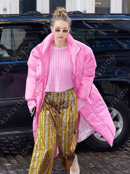 Gigi Hadid Pink Coat