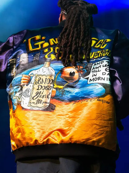 Gin and Juice 25th Anniversary Snoop Dogg Varsity Bomber Jacket