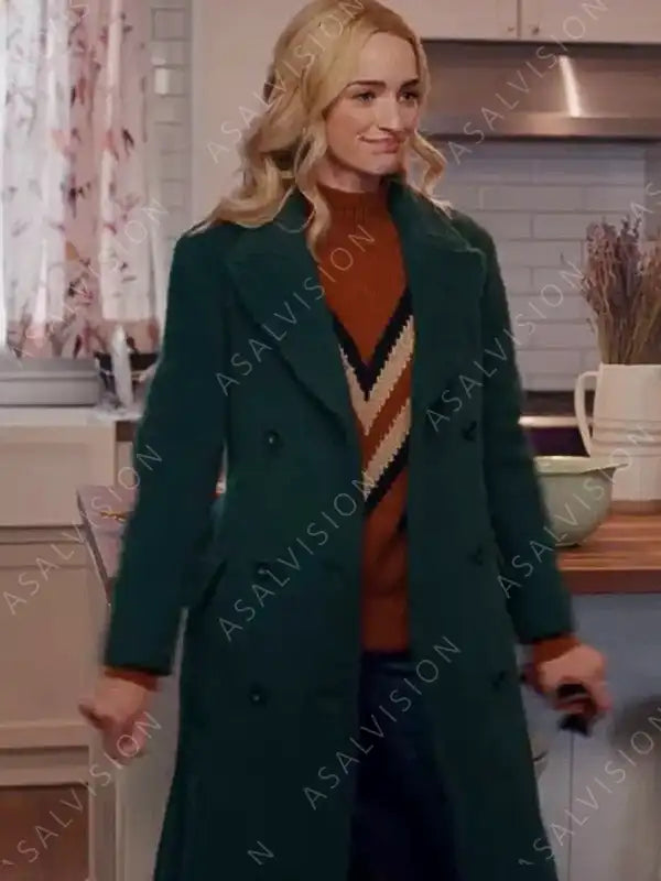 Ginny & Georgia Brianne Howey Green Wool Coa